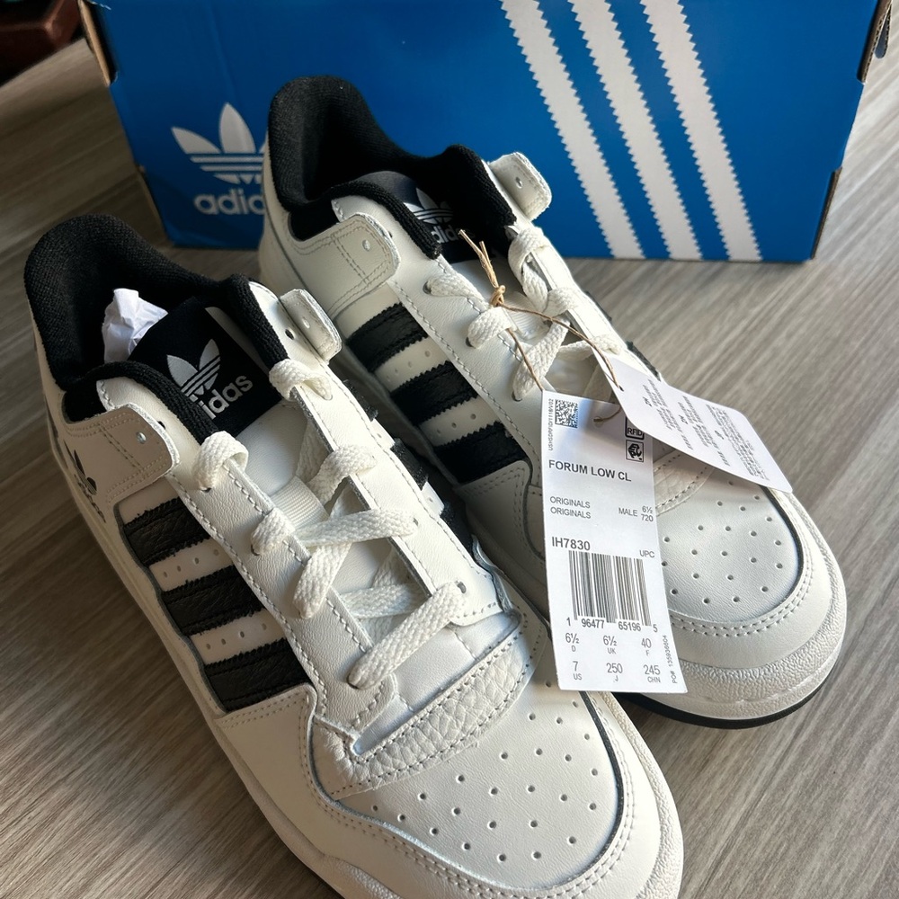 Adidas Forum Low CL Sneakers in White and Black